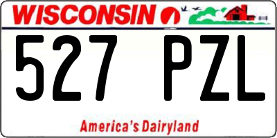 WI license plate 527PZL
