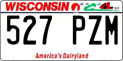 WI license plate 527PZM