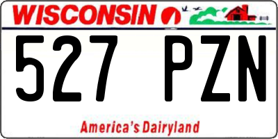 WI license plate 527PZN