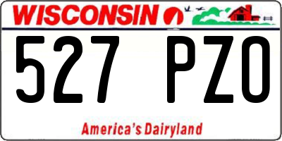 WI license plate 527PZO