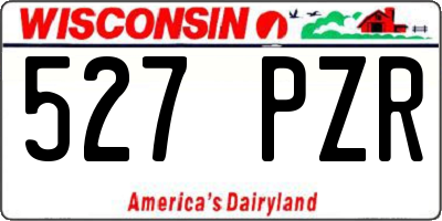 WI license plate 527PZR