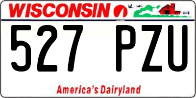 WI license plate 527PZU