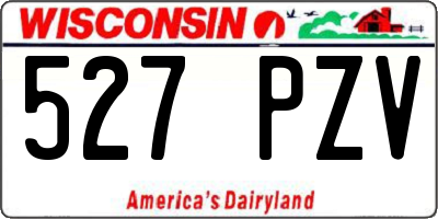 WI license plate 527PZV