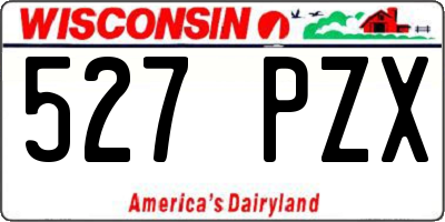 WI license plate 527PZX