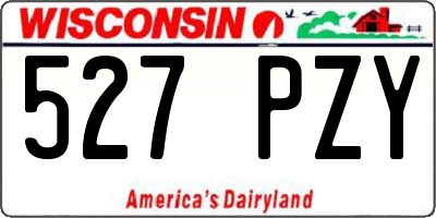 WI license plate 527PZY