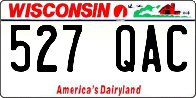 WI license plate 527QAC