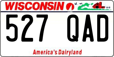 WI license plate 527QAD