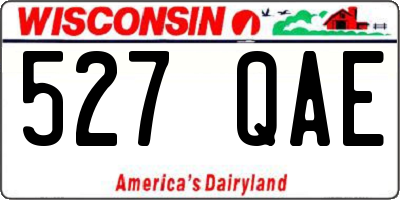 WI license plate 527QAE