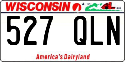 WI license plate 527QLN