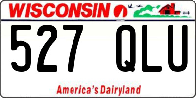 WI license plate 527QLU