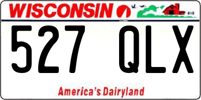 WI license plate 527QLX