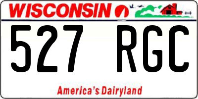 WI license plate 527RGC