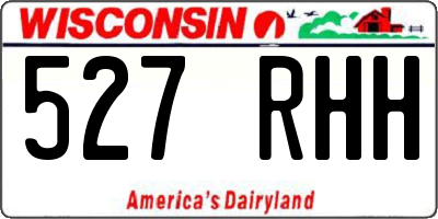 WI license plate 527RHH