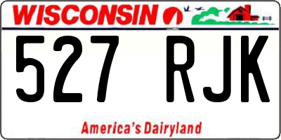 WI license plate 527RJK