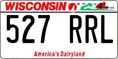 WI license plate 527RRL