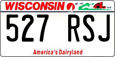 WI license plate 527RSJ