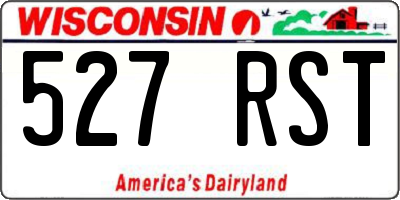 WI license plate 527RST