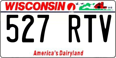 WI license plate 527RTV