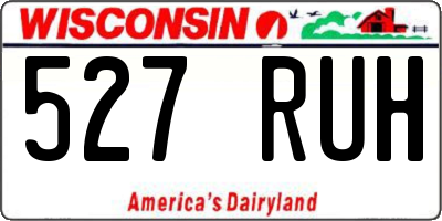 WI license plate 527RUH