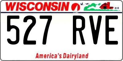 WI license plate 527RVE