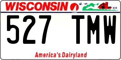 WI license plate 527TMW