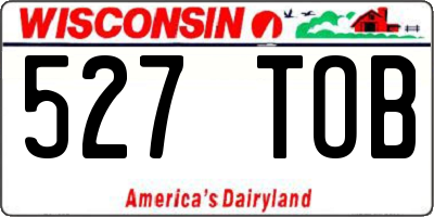 WI license plate 527TOB