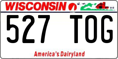 WI license plate 527TOG
