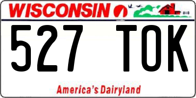 WI license plate 527TOK