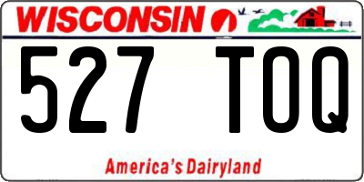 WI license plate 527TOQ