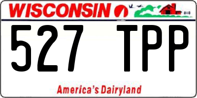 WI license plate 527TPP