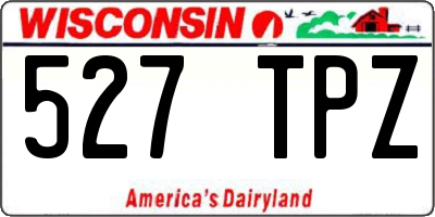 WI license plate 527TPZ
