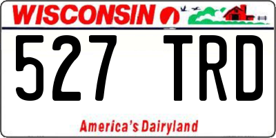 WI license plate 527TRD