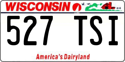 WI license plate 527TSI