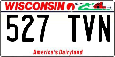 WI license plate 527TVN