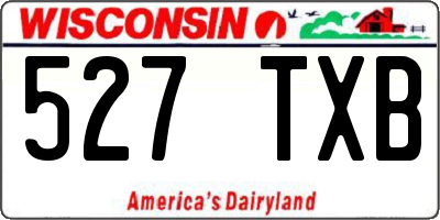 WI license plate 527TXB