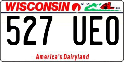 WI license plate 527UEO