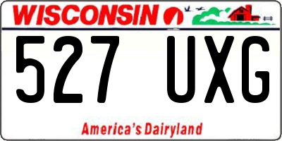 WI license plate 527UXG