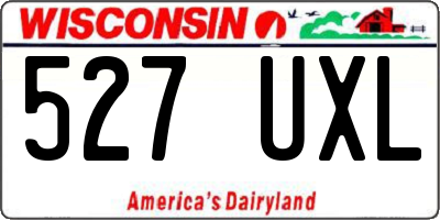 WI license plate 527UXL