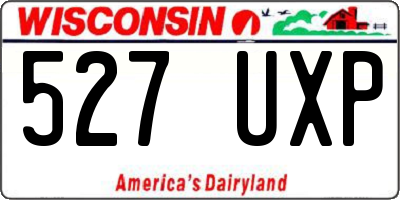 WI license plate 527UXP