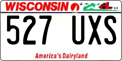 WI license plate 527UXS