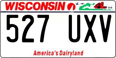 WI license plate 527UXV