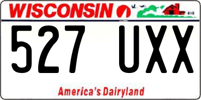 WI license plate 527UXX