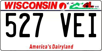 WI license plate 527VEI