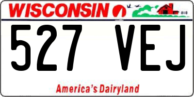 WI license plate 527VEJ