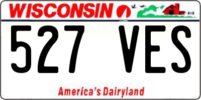WI license plate 527VES