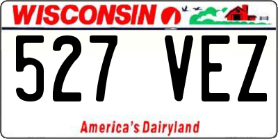 WI license plate 527VEZ