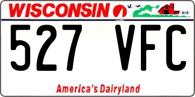 WI license plate 527VFC