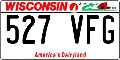 WI license plate 527VFG