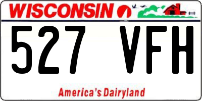 WI license plate 527VFH