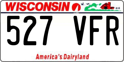 WI license plate 527VFR